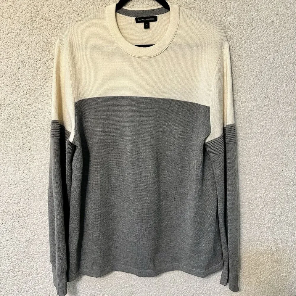 Banana republic‎ Wool Blend colorblock sweater size XL capsule